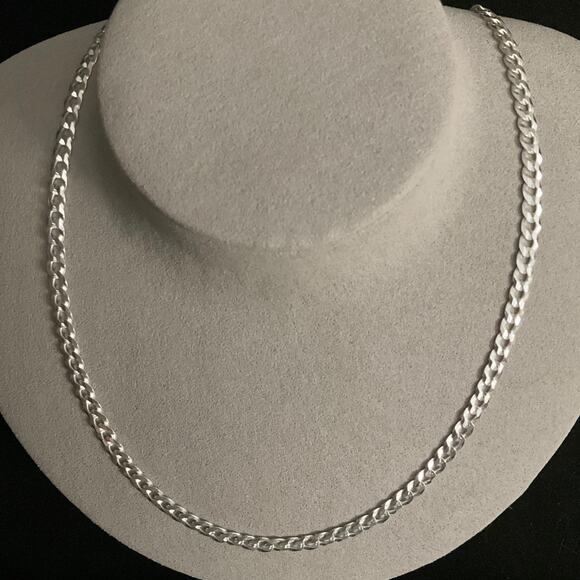 SOLID 22in Cuban Link Chain 4.8mm of Solid 925 Sterling Silver~NEW - Picture 5 of 8